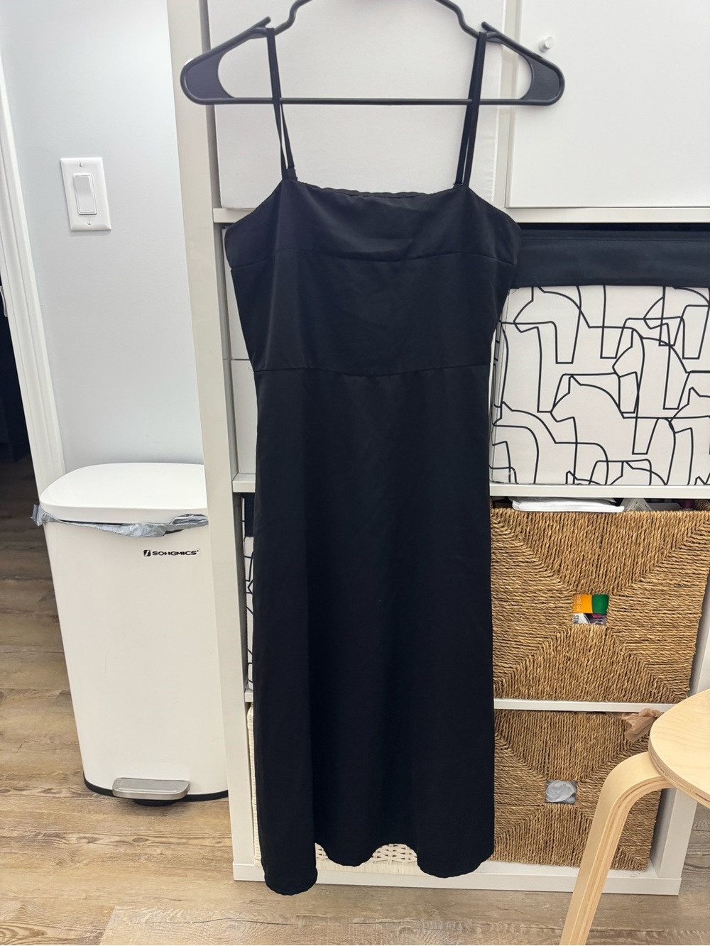 Urban Outfitters Classic Black Slip Dress with Spaghetti Straps